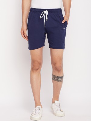 98 Degree North Solid Men Blue Regular Shorts