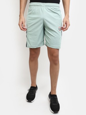 V-MART Color Block Men Light Green Sports Shorts