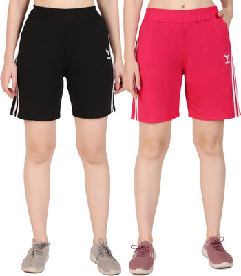 Clothmaster Solid Women Multicolor Basic Shorts