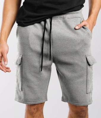 TRIPR Solid, Color Block Men Grey Regular Shorts