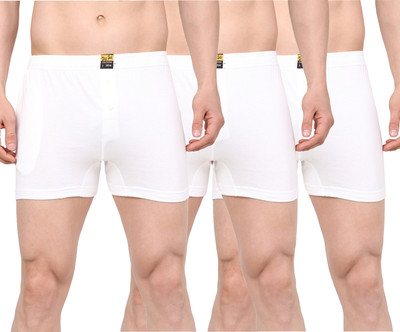 Dig Sel COTTONS Solid Men White Basic Shorts