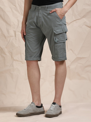 bEEVEE Solid Men Grey Casual Shorts