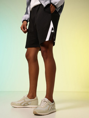 HRX by Hrithik Roshan Geometric Print Men Black Regular Shorts