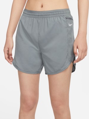 NIKE Solid Women Grey Running Shorts