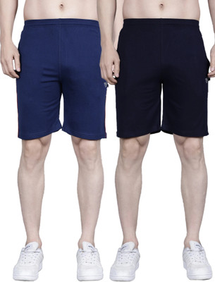 Texfro Solid Men Multicolor Regular Shorts