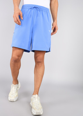PUMA Solid Men Blue Casual Shorts