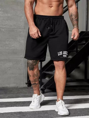 Culish Trend Printed Men Black Basic Shorts