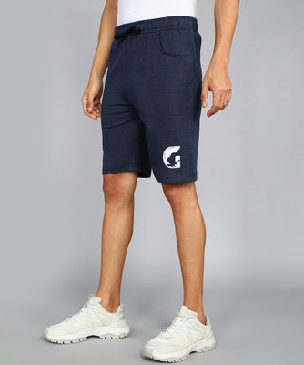 GYRFALCON Printed Men Dark Blue Regular Shorts