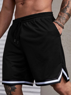 CULISH Solid Men Black Gym Shorts, Running Shorts, Sports Shorts, Regular Shorts