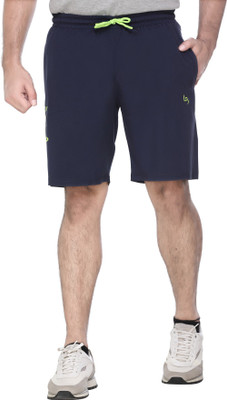 Leebonee Solid Men Dark Blue Running Shorts