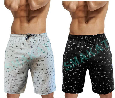 SMAKAT Printed Men Black Regular Shorts