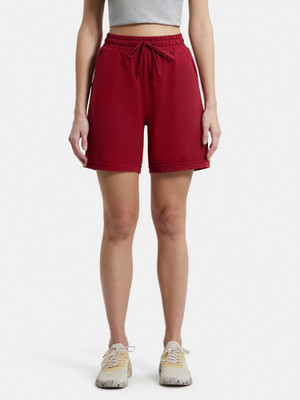 JOCKEY Solid Women Red Regular Shorts