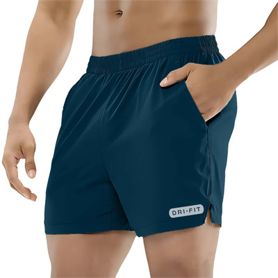 PRABAHA Solid Men Blue Regular Shorts