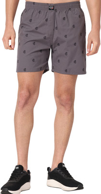 DRESS.COM Printed Men Grey Boxer Shorts