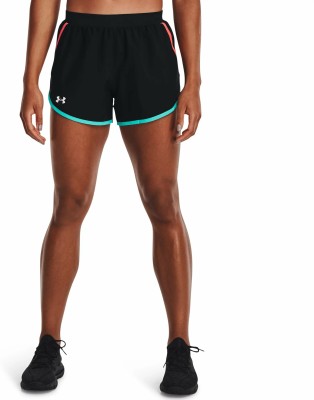 UNDER ARMOUR Solid Women Black Regular Shorts