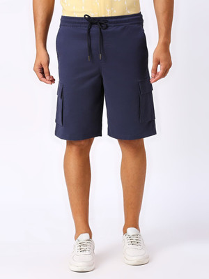BASICS Solid Men Light Blue Regular Shorts