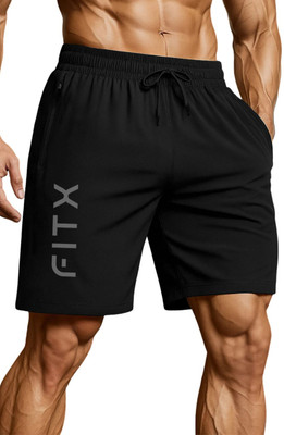 3colors Printed Men Black Sports Shorts, Gym Shorts