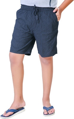Chillax Self Design Men Light Blue Bermuda Shorts
