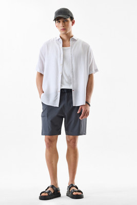 Snitch Solid Men Dark Grey Casual Shorts