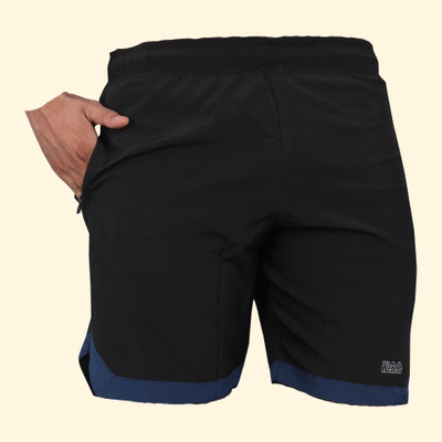 DARSHAN CREATION Self Design Men Black Casual Shorts