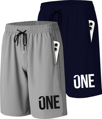 AVOLT Solid Men Grey Sports Shorts