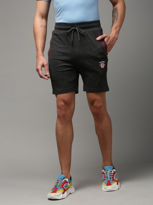 ONN Self Design Men Dark Grey Sports Shorts