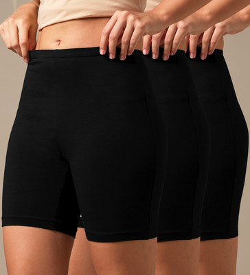 URBAN ADVENTURE Solid Women Black Cycling Shorts