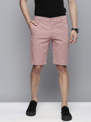 The Indian Garage Co. Solid Men Pink Casual Shorts