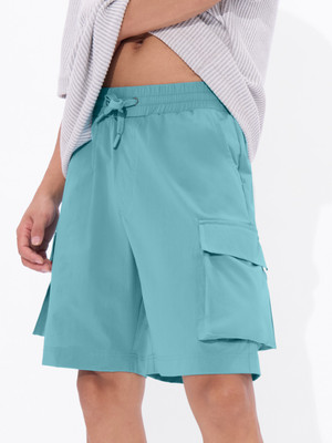 The Souled Store Solid Men Blue Basic Shorts