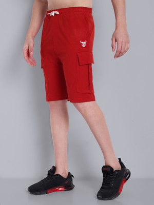 Go Devil Solid Men Red Boxer Shorts