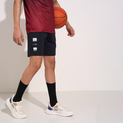 Ajile By Pantaloons Solid Men Blue Basic Shorts