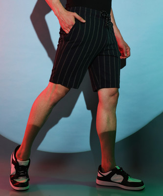 CAMPUS SUTRA Striped Men Blue Regular Shorts