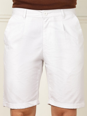 Thomas Scott Solid Men White Regular Shorts