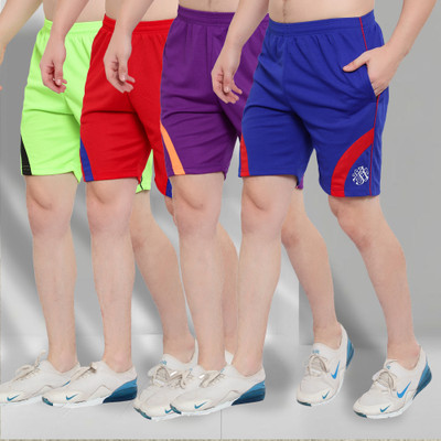 Dia A Dia Striped Men Light Green, Red, Dark Blue, Purple Bermuda Shorts