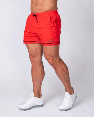 Vitaan Solid Men Red Sports Shorts
