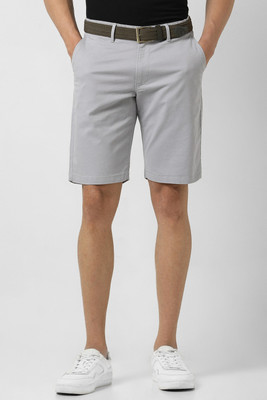 VAN HEUSEN Solid Men Grey Regular Shorts