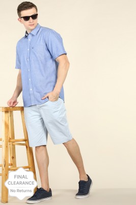 United Colors of Benetton Solid Men Light Blue Chino Shorts