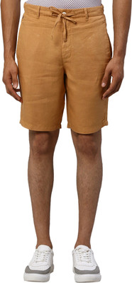 Raymond Solid Men Yellow Basic Shorts