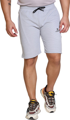 James Hamilton Self Design Men Grey Regular Shorts