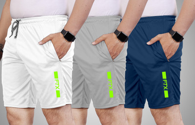 FTX Solid Men Multicolor Sports Shorts
