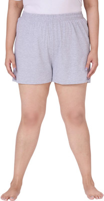 Vaishvik Solid Women Grey Hotpants