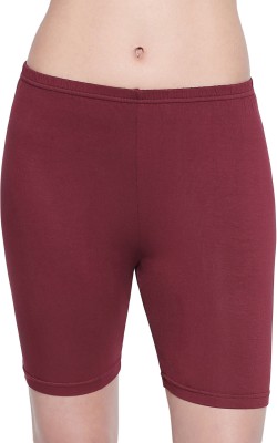 BodyCare Solid Women Maroon Cycling Shorts