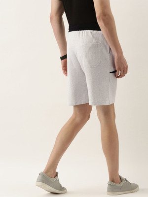 HouseOfCommon Solid Men White Chino Shorts, Casual Shorts