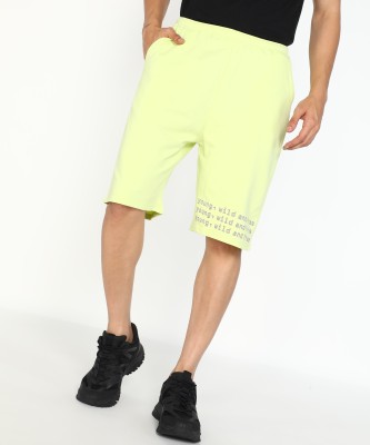 FOREVER 21 Printed Men Green Regular Shorts