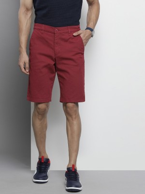 The Indian Garage Co. Solid Men Red Chino Shorts