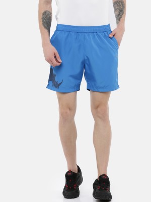 Wildcraft Printed Men Blue Sports Shorts