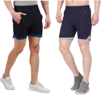 jocker Solid Men Dark Grey Running Shorts