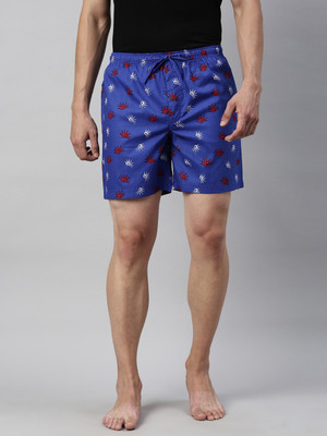 JOVEN Printed Men Blue Bermuda Shorts
