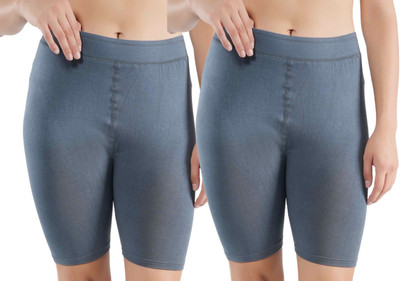 ORLIZEA Solid Women Grey Cycling Shorts