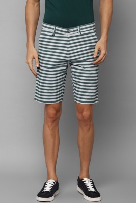 LOUIS PHILIPPE Striped Men Grey Casual Shorts